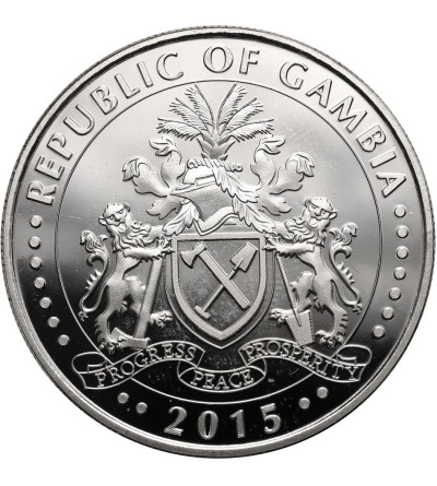 The Gambia. 1000 Dalasis 2015, Slender-snouted Crocodile, Series: Gambian Natural Treasures