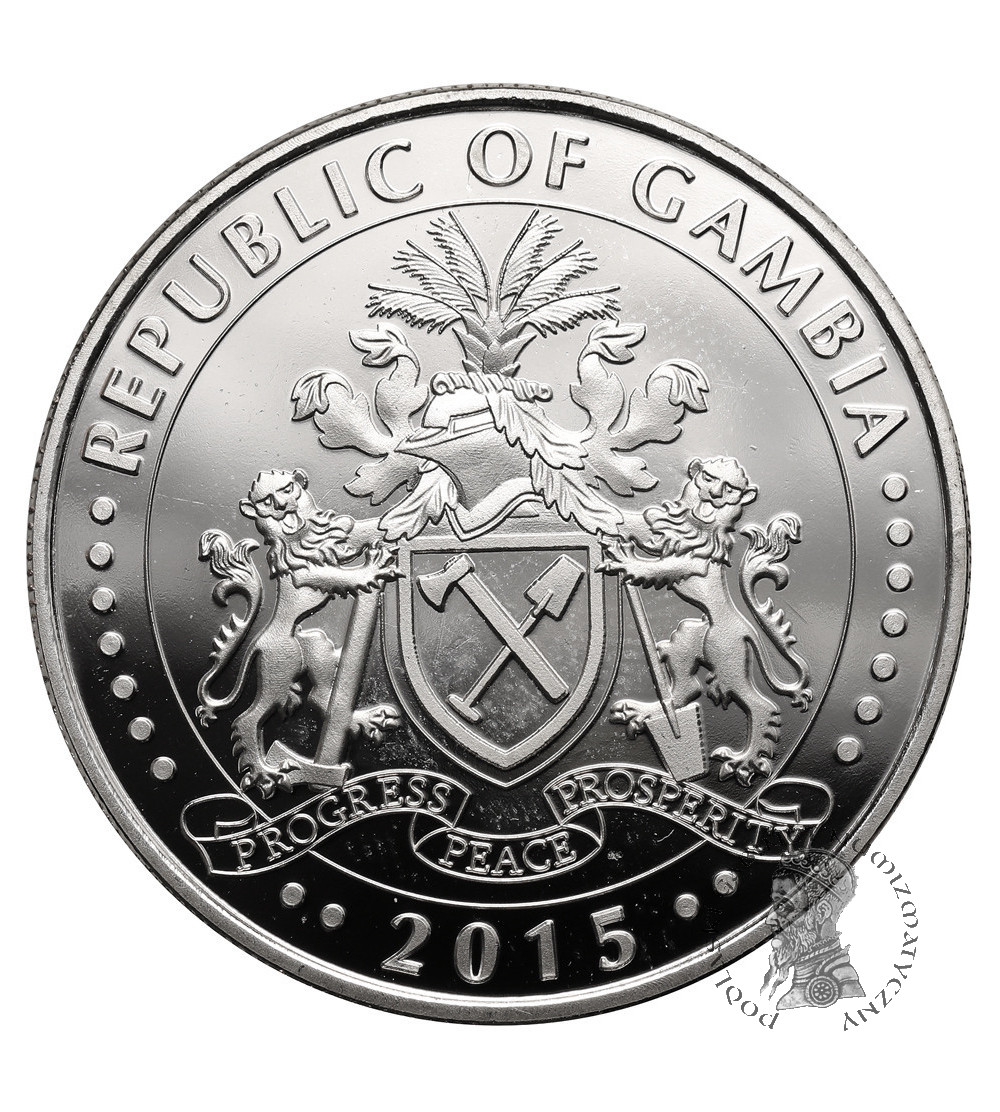 The Gambia. 1000 Dalasis 2015, Slender-snouted Crocodile, Series: Gambian Natural Treasures