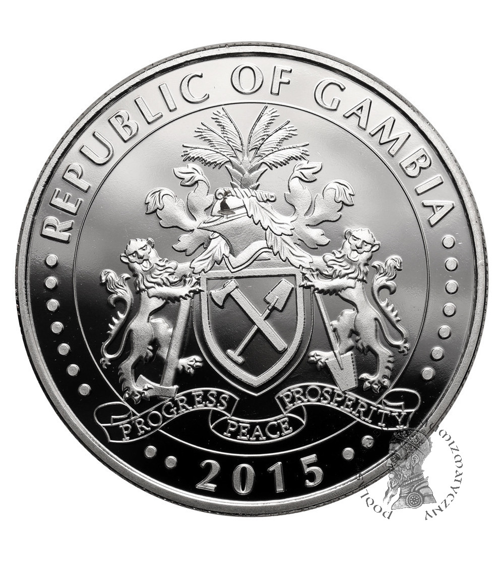 The Gambia. 1000 Dalasis 2015, Slender-snouted Crocodile, Series: Gambian Natural Treasures