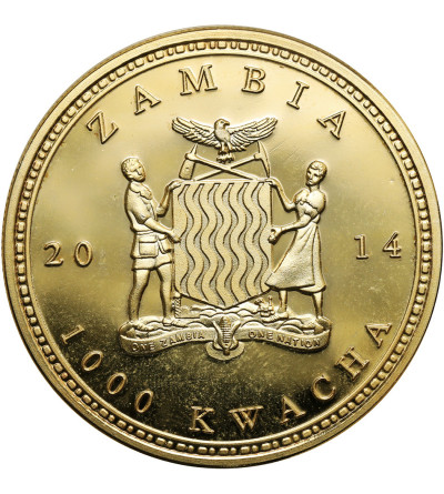 Zambia. 1000 Kwacha 2014, African Giraffe, series: African Wildlife