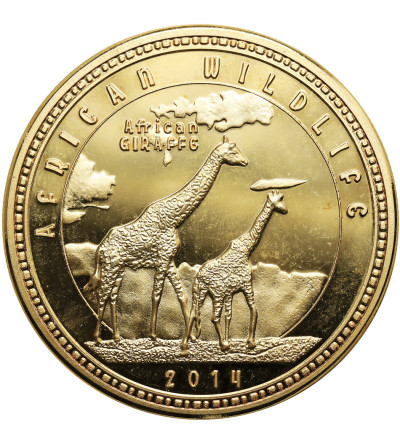 Zambia. 1000 Kwacha 2014, Żyrafa afrykańska, seria: Afrykańska przyroda