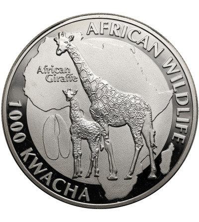 Zambia. 1000 Kwacha 2015, African Giraffe, series: African Wildlife