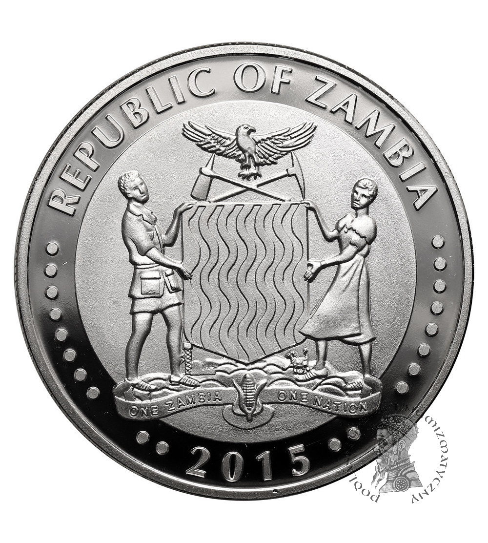 Zambia. 1000 Kwacha 2015, Żyrafa afrykańska, seria: Afrykańska przyroda