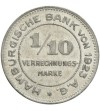 Hamburg 1/10 verrechnungsmarke 1923