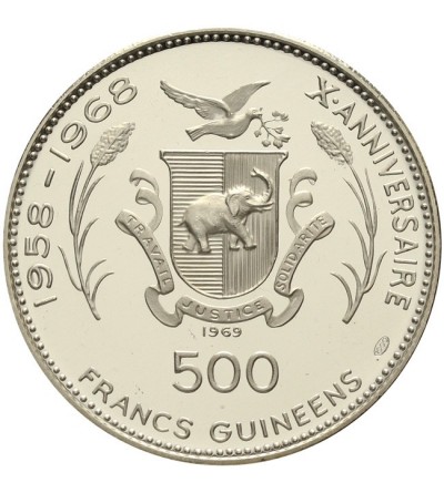 Guinea, 500 Francs 1969, Munich Olimpic