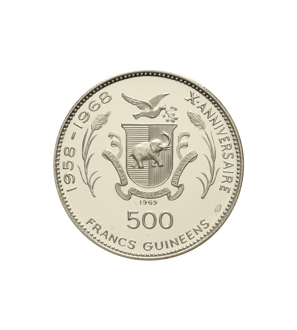 Gwinea, 500 franków 1969, Igrzyska Olimpijskie Monachium