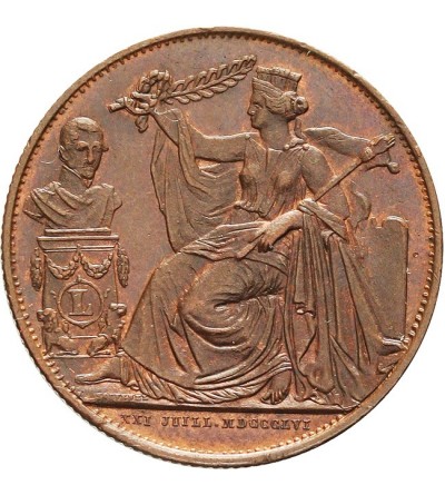 Belgia. Próbne 5 centimes 1856, 25 rocznica panowania Leopolda I