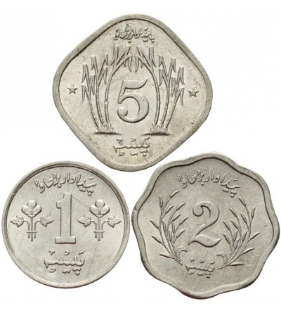 Pakistan. Set: 1, 2, 5 Paisa 1974-1977