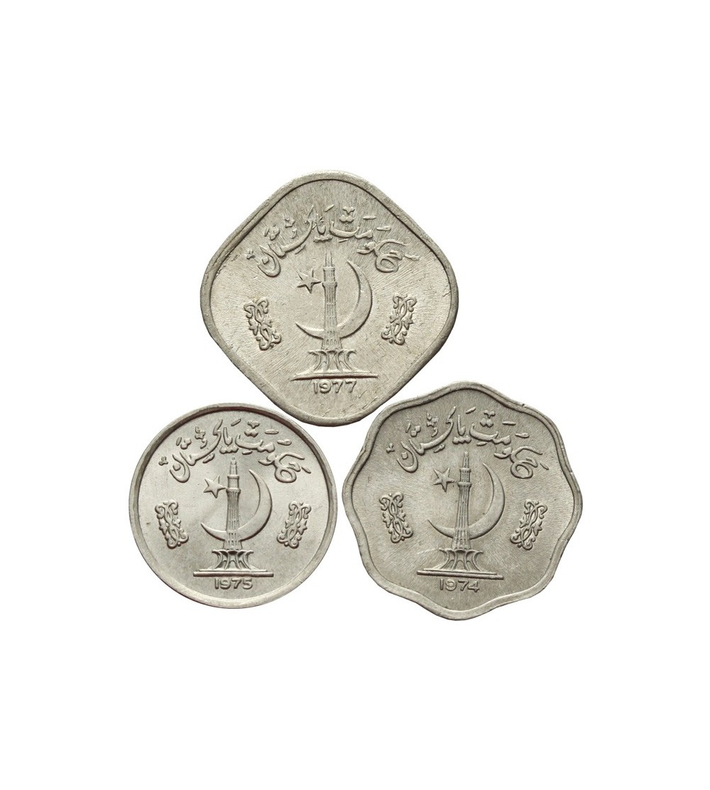 Pakistan. Set: 1, 2, 5 Paisa 1974-1977