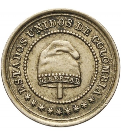 Kolumbia 2 1/2 Centavos 1881 H
