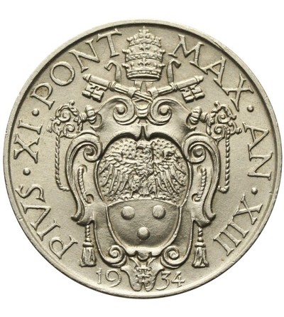 Vatican City 1 lira 1934 AN XIII, Pius XI