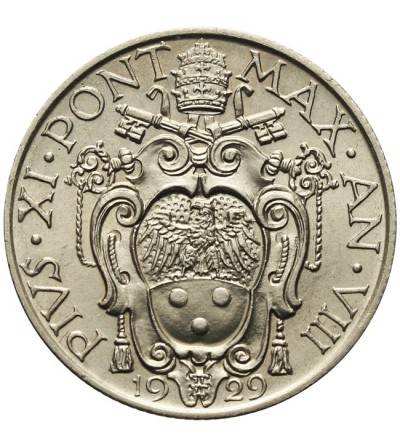Vatican City 1 lira 1929, AN VIII, Pius XI