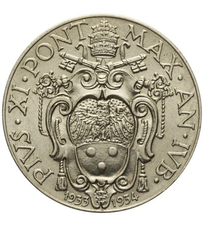 Vatican City 2 lire 1933 - 1934, Pius XI