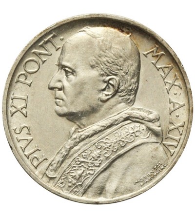 Vatican City 5 lire 1935, AN XIV, Pius XI