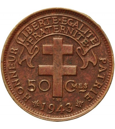 Francuska Afryka Równikowa, 50 Centimes 1943
