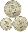 Francuska Polinezja. Zestaw 10, 20, 50 franków 1973 - 1979, 3 sztuki