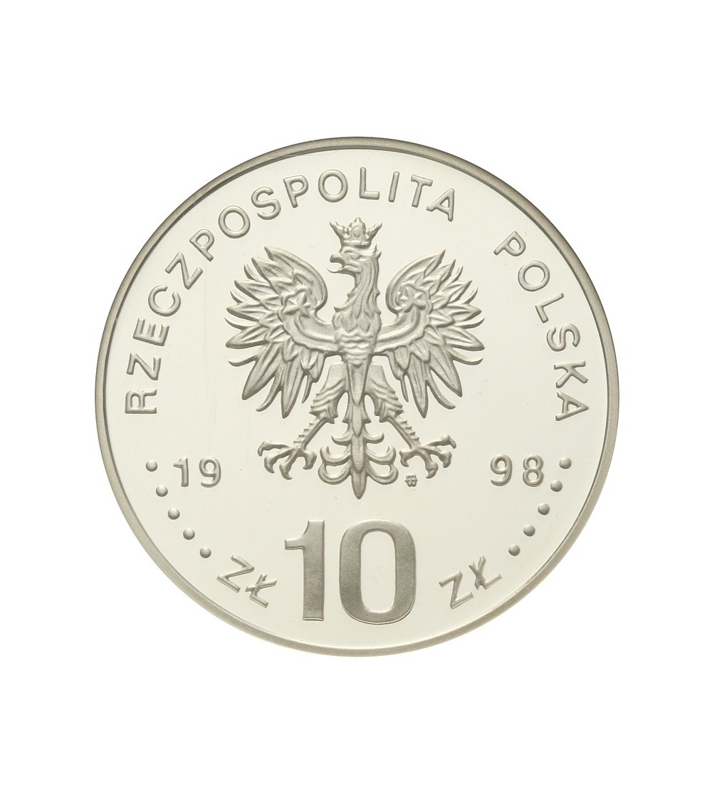 10 złotych 1998, Nagano. GCN PR70 10 złotych 1998, Nagano. GCN PR70