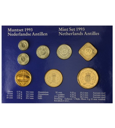 Netherlands Antilles. Mint Set 1993 - 7 pcs.