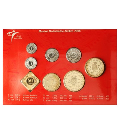 Netherlands Antilles. Mint Set 2008 - 8 pcs.