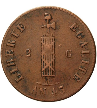 Haiti 2 centimes 1846 / AN 43