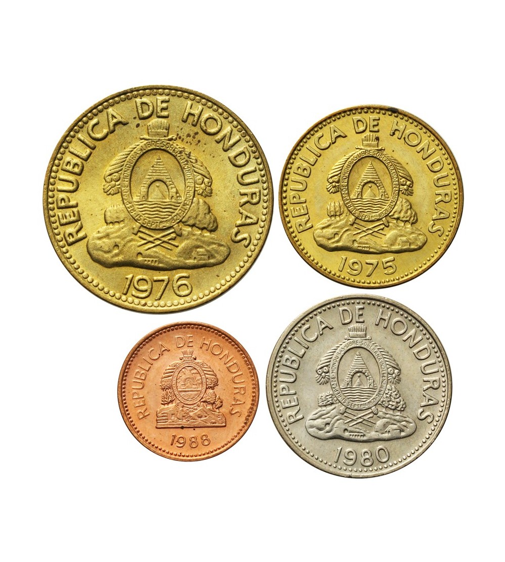 Honduras 1, 5, 5, 10 centavos 1975 - 1988