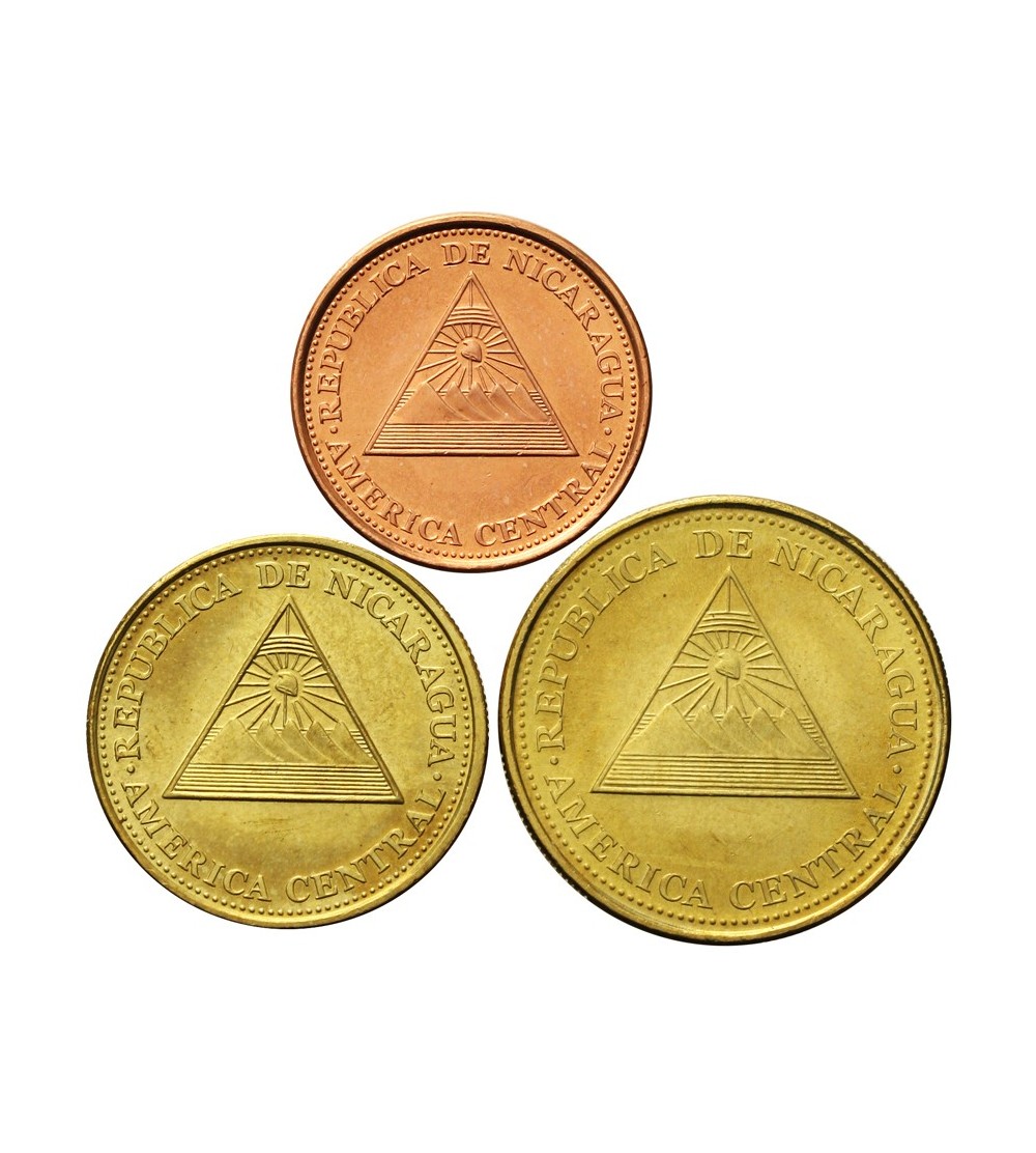 Nikaragua 5, 10, 25 centavos 2002