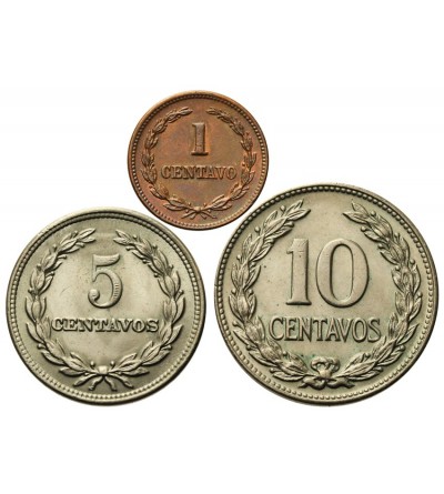 El Salvador 1, 5, 10 Centavos 1972