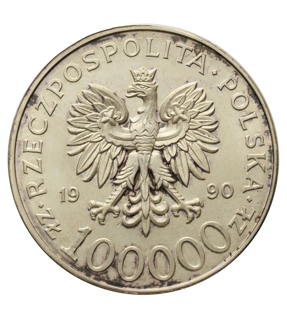 100000 złotych 1990, Solidarność - typ A 100000 złotych 1990, Solidarność - typ A