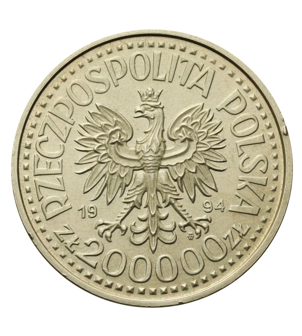 200000 złotych 1994, Zygmunt I Stary - półpostać 200000 złotych 1994, Zygmunt I Stary - półpostać