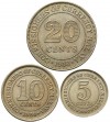 Malaje Brytyjskie 5, 10, 20 centów 1950