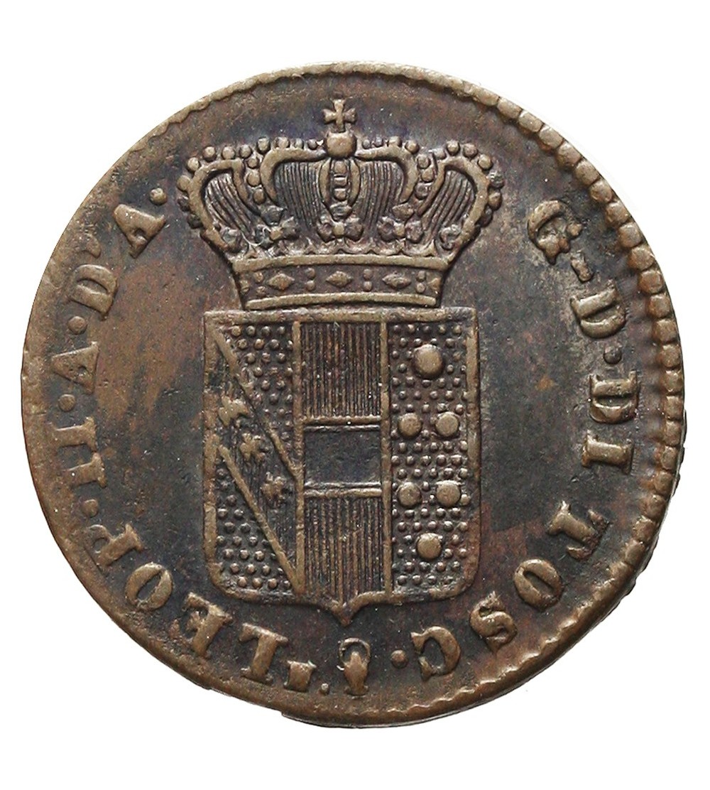 Włochy. Toskania. Quattrino 1843 Włochy. Toskania. Quattrino 1843