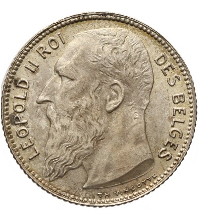 Belgia, Leopold II (1865-1909). 1 frank 1909, DES BELGES