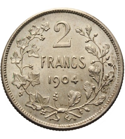 Belgium 2 Francs 1904, DES BELGES