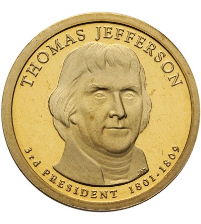 USA. Proof 1 dolar 2007 S, San Francisco, 3. Prezydent Thomas Jefferson - Proof