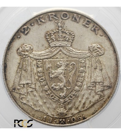 Norwegia 2 Kroner 1906. PCGS MS 66
