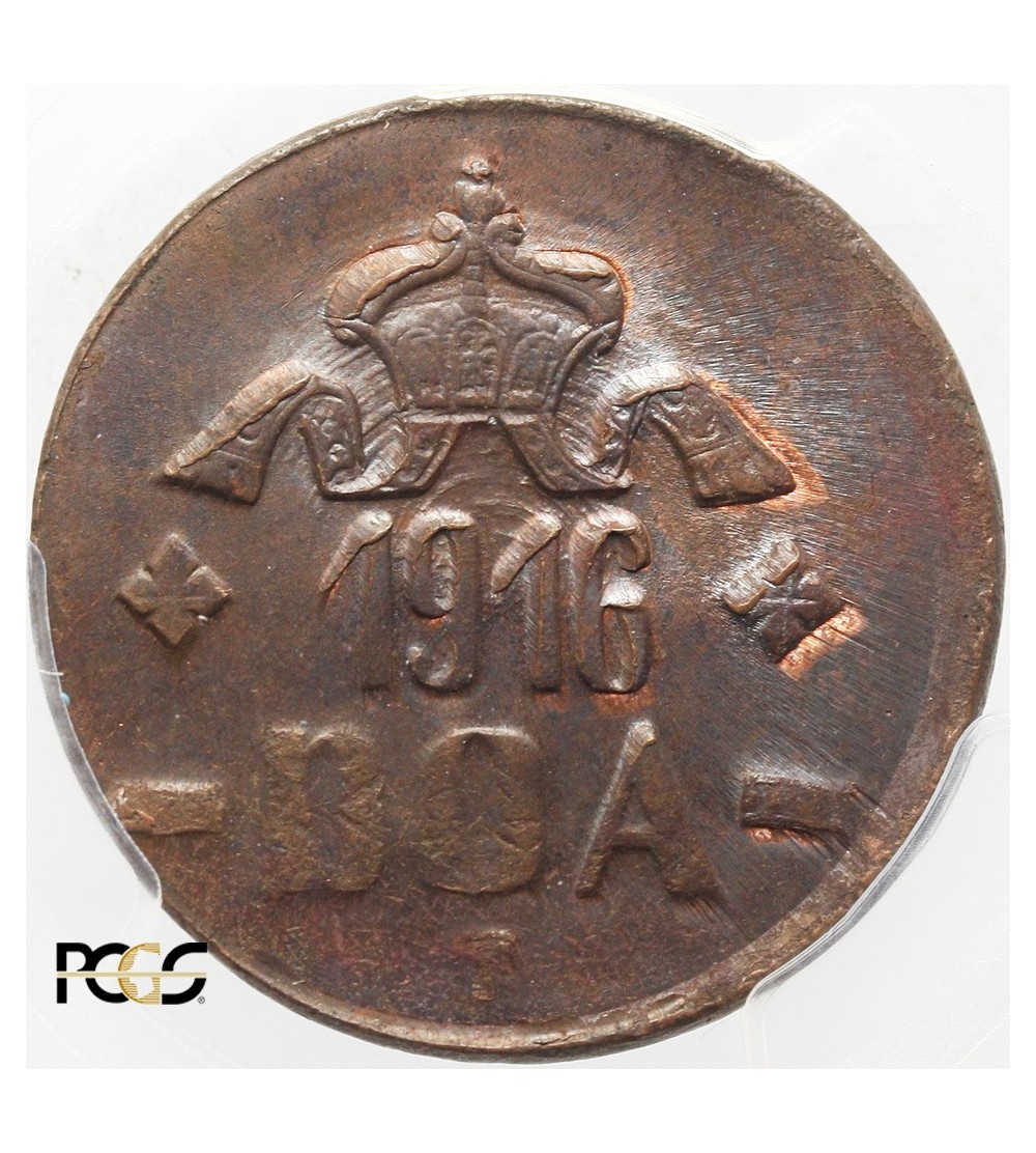 DOA, German East Africa. 20 Heller 1916 T. PCGS MS 63 BN