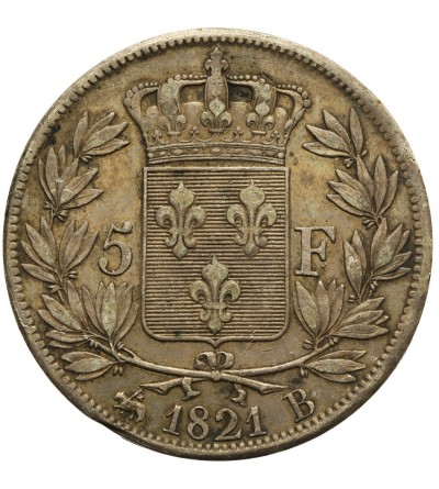 Francja 5 franków 1821 B, Rouen