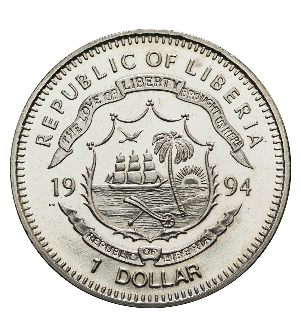 Liberia 1 dolar 1994, goryle