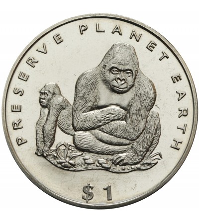 Liberia 1 dolar 1994, goryle