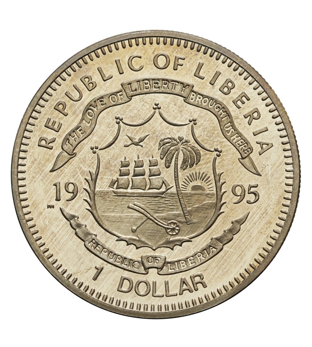 Liberia Dollar 1995, storks