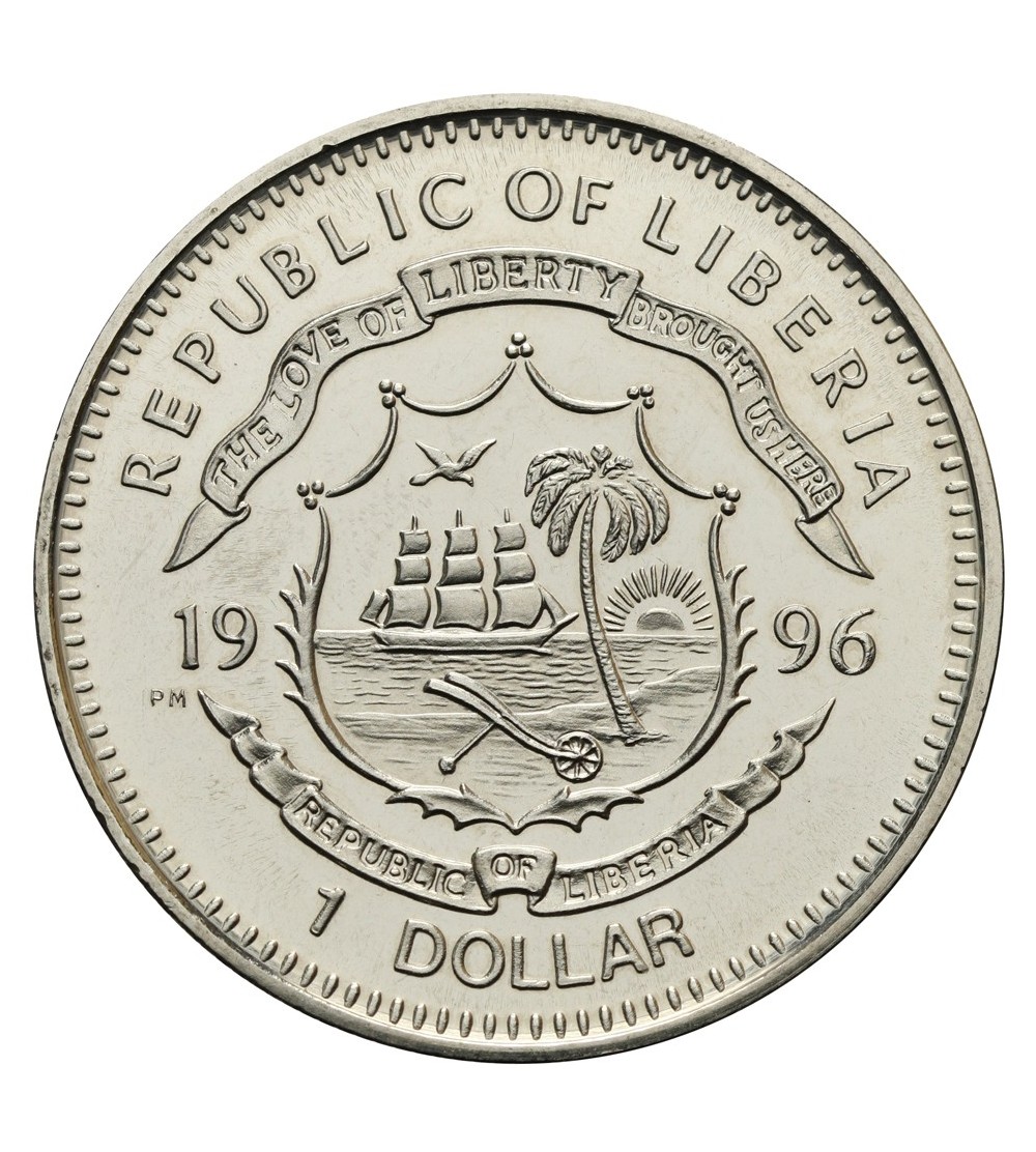 Liberia 1 dolar 1993, Jim Bowie Liberia 1 dolar 1993, Jim Bowie