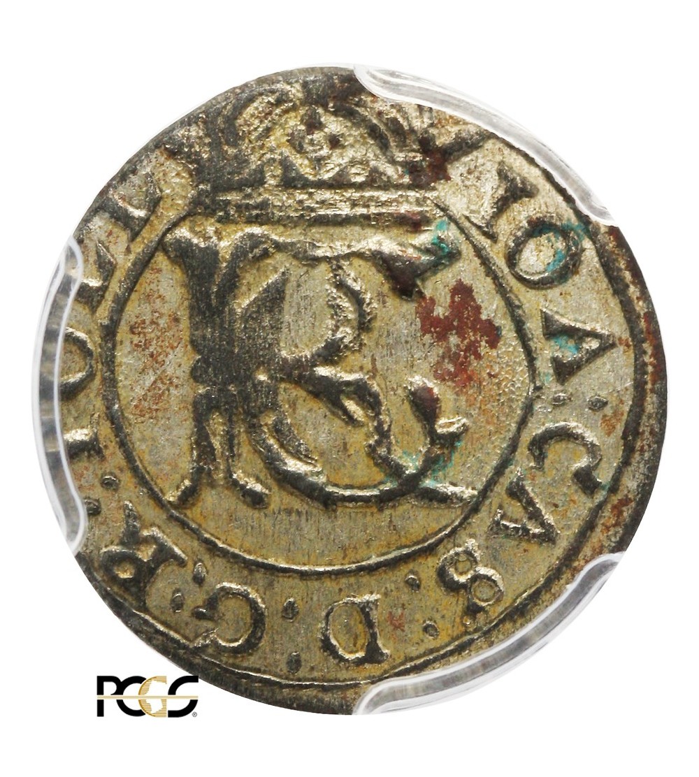 Szeląg litewski 1652, Wilno - PCGS UNC Deatails Szeląg litewski 1652, Wilno - PCGS UNC Deatails
