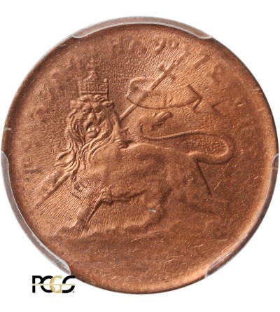 Ethiopia 1/32 Birr EE 1889 / 1897 AD - PCGS MS 63 RD