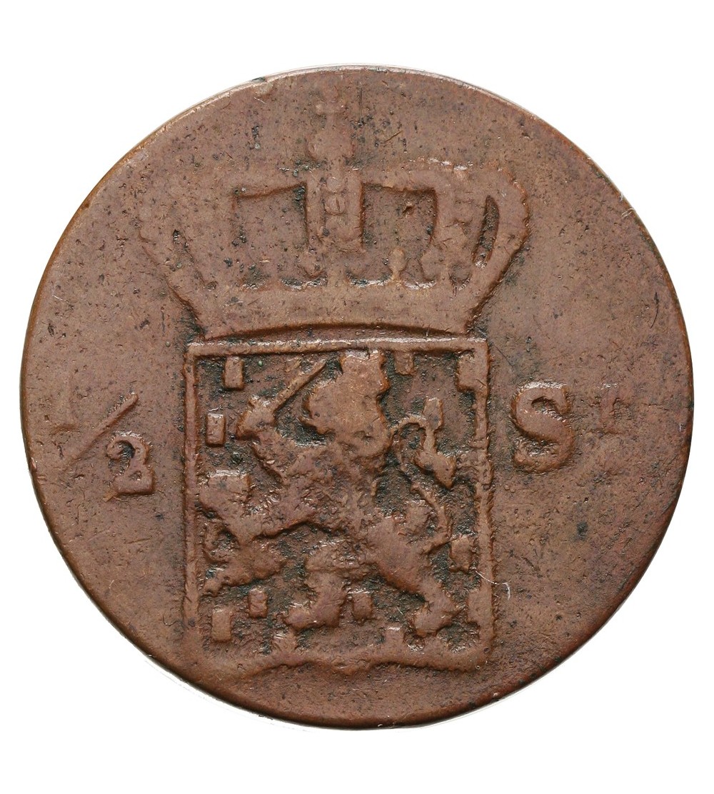 Netherlands East Indies 1/2 Stuiver 1825 S