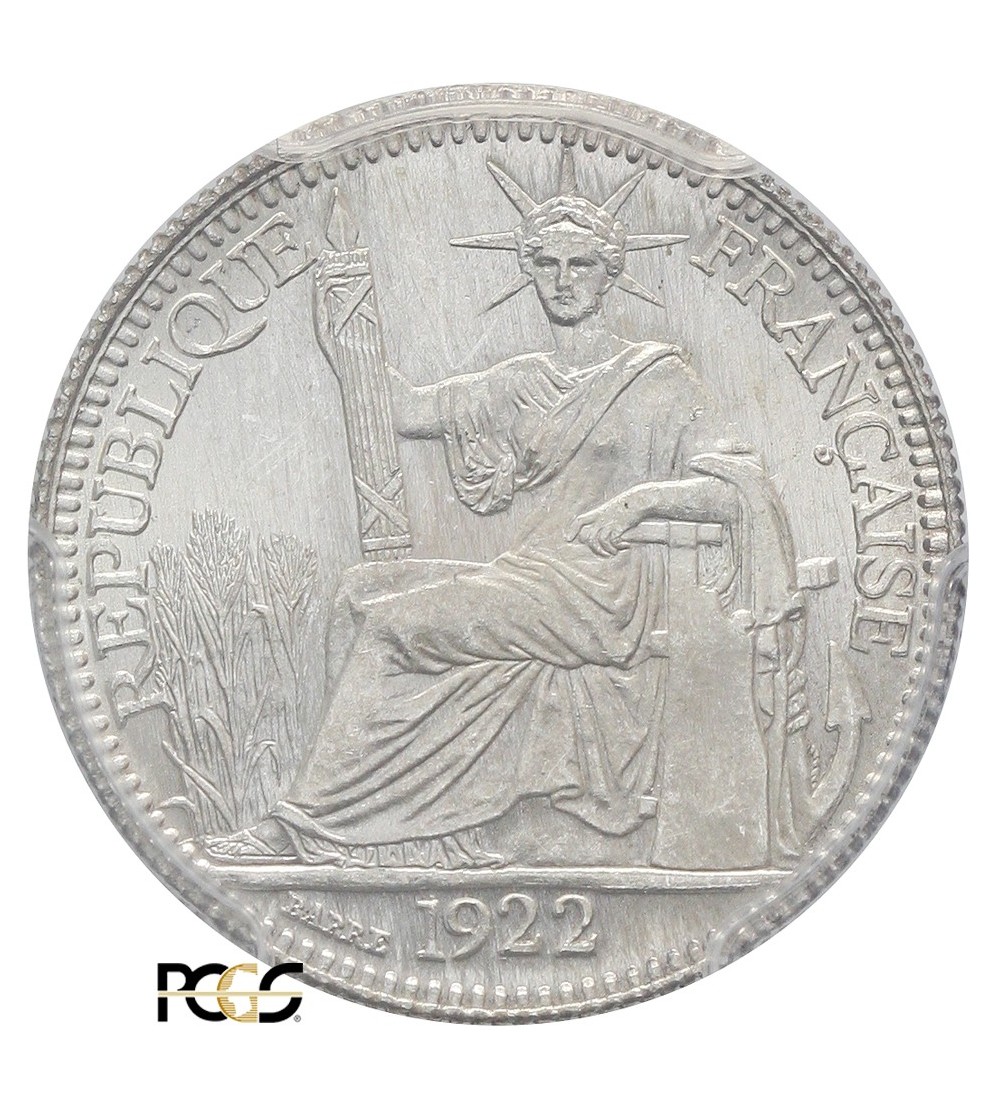 French Indo-China 10 Cents 1922 A - PCGS MS 66 French Indo-China 10 Cents 1922 A - PCGS MS 66