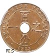 Indochiny Francuskie 1 cent 1923, Poissy -  PCGS MS 65 BN