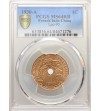 French Indo-China Cent 1930 A - PCGS MS 64 RB