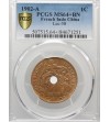 French Indo-China Cent 1902 A - PCGS MS 64+ BN