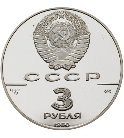 ZSRR 3 ruble 1988, moneta Włodzimierza