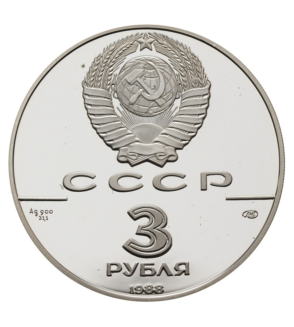 ZSRR 3 ruble 1988, 1000 - lecie